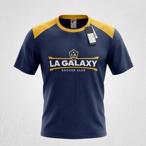LA Galaxy Shirt Mens Large Navy MLS Soccer Adidas Cotton Graphic Tee Crewneck
